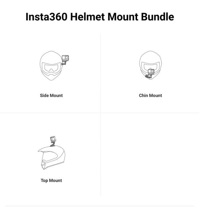 Insta360 Helmet Mount Bundle Insta 360 ONE X2 ONE R GO 2 ORIGINAL · 5