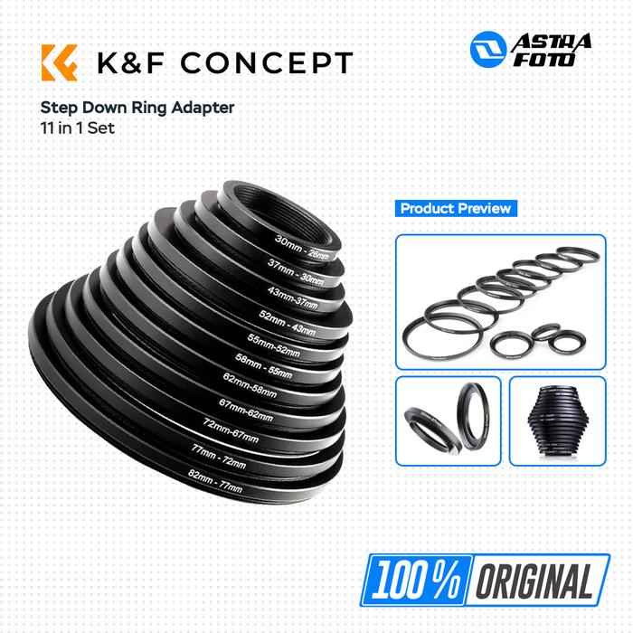 KNF Concept KNF Concept Step Down Ring Adapter 11 in 1 Set K&F Concept