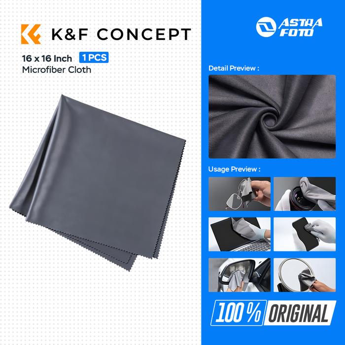KNF Concept K&F KNF Concept Microfiber Large Cleaning Cloth for Camera Lens Optic 16x16inch - 1pcs