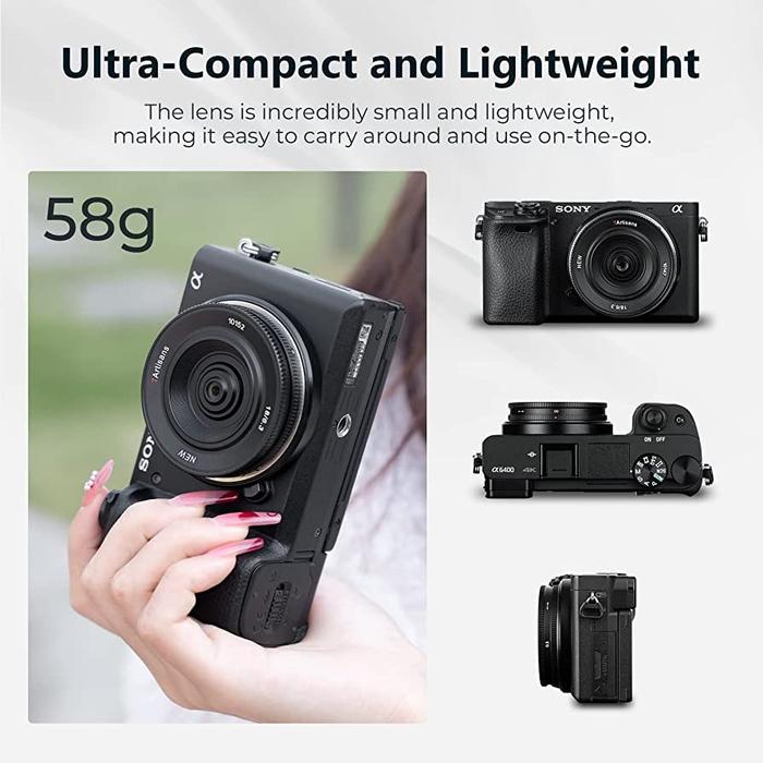7artisans 18mm f6.3 Mark II UFO Pancake APSC Lens for Sony E Mount -  Fujifilm FX - Canon M - Nikon Z - M4/3 Lensa Kamera - SONY E · 2