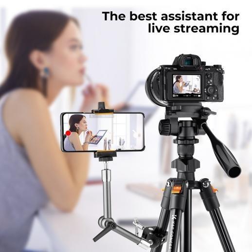 K&F CONCEPT K234A0 KNF Aluminum Tripod Pan Head Video/KF09.115 · 3