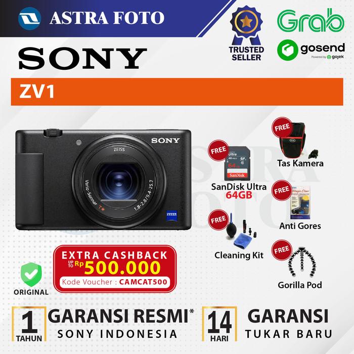 Sony SONY ZV1 / ZV-1 Kamera Digital Pocket Vlog Vlogger - Putih, STANDARD