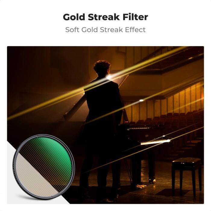 K&F Concept Gold Streak 72mm Filter Nano-X Anamorphic Flare Like Effects KNF Concept · 3