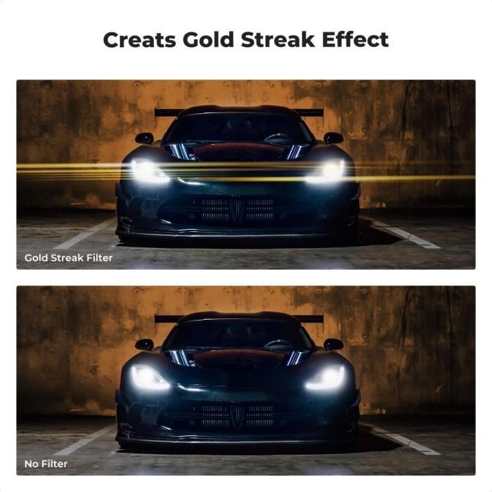 K&F Concept Gold Streak 62mm Filter Nano-X Anamorphic Flare Like Effects KNF Concept · 4