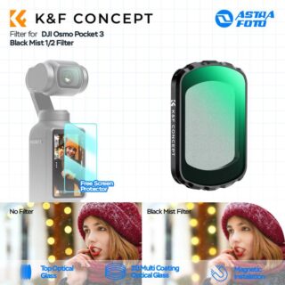 K&F Concept Black Mist 1/2 Filter For DJI Osmo Pocket 3 KNF Concept Black Diffusion Filter