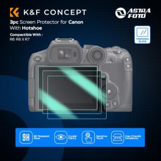 KNF Concept 3pc Antigores For Canon EOS R6 R6 II R7 Tempered Glass Screen Protector ScreenGuard K&F Concept