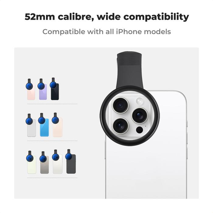 KNF CONCEPT Filter Variable ND2-400 - 52mm Clip For HP Smartphone iPhone Samsung Xiaomi Realme Dll K&F Concept · 2