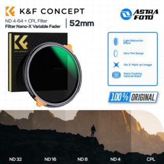 KNF Concept 52mm Filter Nano-X Variable ND4-64 + CPL K&F Filter Lensa