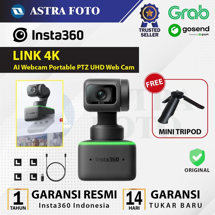 Insta360 Insta360 Link 4K AI Webcam Portable PTZ UHD Web Cam Insta 360 RESMI