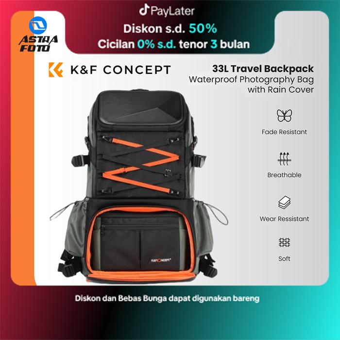 KNF Concept KNF Concept 33L Tas Ransel Travel Backpack Waterproof Photography K&F