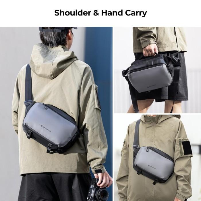 K&F Concept Alpha Camera Sling Shoulder Waist Bag 10L Tas Kamera KNF - BLACK+BROWN · 9