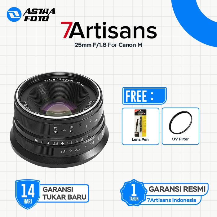 7Artisans 7ARTISANS LENS 25mm F/1.8 FOR LENSA CANON M