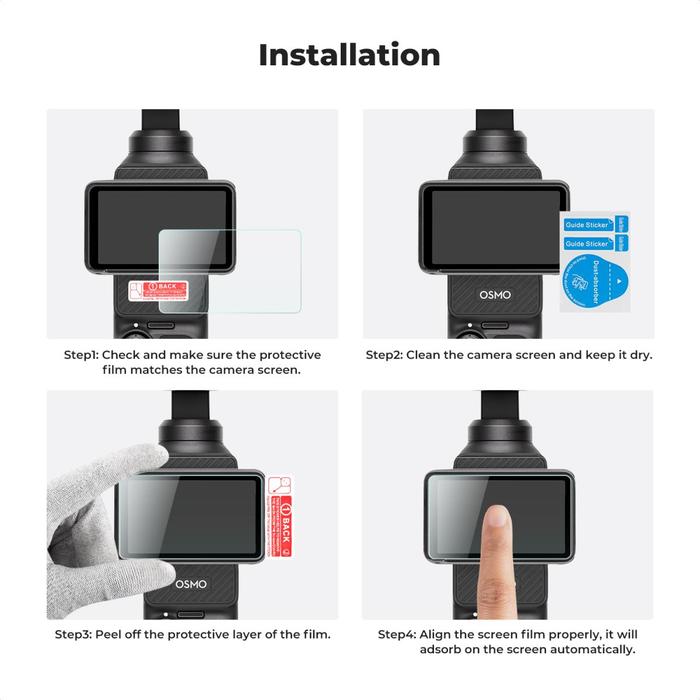 KNF Concept Screen Protector For DJI Osmo Pocket 3 Tempered Glass 9H Lens Protector Antigores LCD Lens Guard K&F Concept · 6