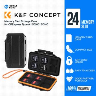 KNF Concept 24 Slot SD Card CFexpress Type A SDXC SDHC Memory Card Case Storage Waterproof & Shockproof Box K&F Concept