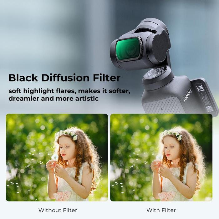K&F Concept Black Diffusion Mist 1/4 Filter For DJI Osmo Pocket 3 KNF Concept · 6