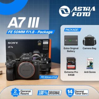 Sony Alpha A7iii Kit Lens Fe 50mm F1.8 / A7 III / A7 Mark III - Komplit
