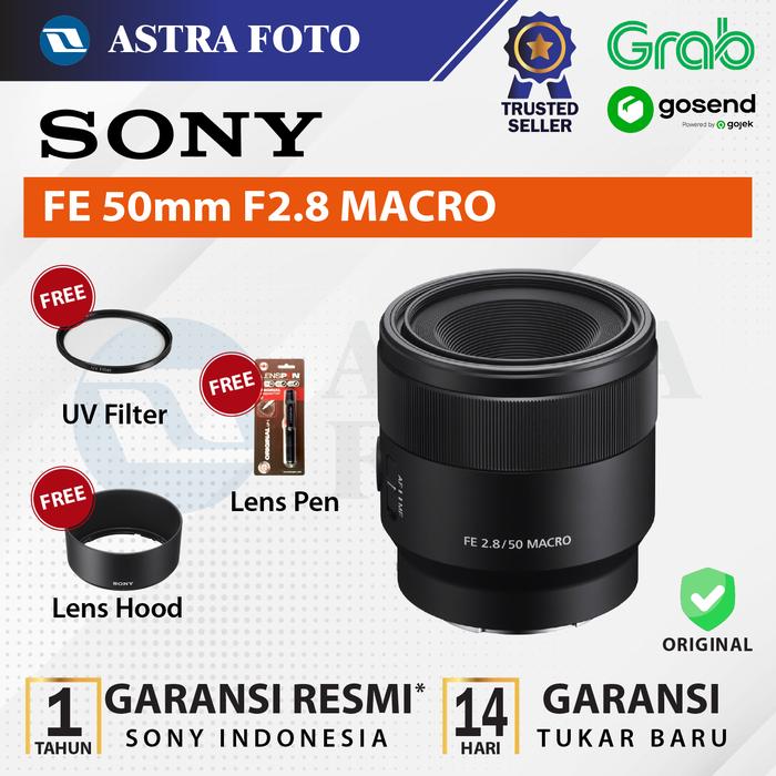 Sony Sony FE 50mm f/2.8 Macro Lensa Kamera / SEL50M28 - Garansi resmi